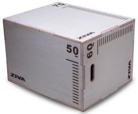 Cajon Pliometricos Madera ZIVA Performance 50x60x75 cms
