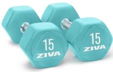 ZIVA Chic Hexagon Steel Dumbbell 5 kg (Par)