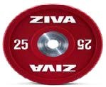 Disco bumper competición uretano (refuerzo central) Ziva ZVO 25kg Rojo