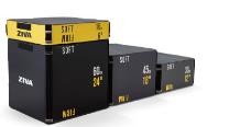 ZVO Dual Surface Plyo Box 3 Piece Set - 15, 30, and 45 cm (6",12", and 18" inches) New Velcro Strap