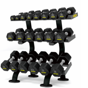 Soporte 3 alturas para 10 pares de Mancuernas Ziva Performace Hexagon (Negro)