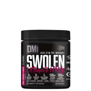 SWOLEN ULTIMATE NRG (High stim pre-workout) Limonada rosa - 375 g