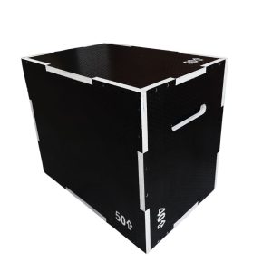 Power Box - Cajon Pliometrico madera 40x50x60 cms (Negro)